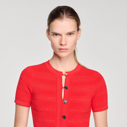 Milona Knit Maxi Dress RED