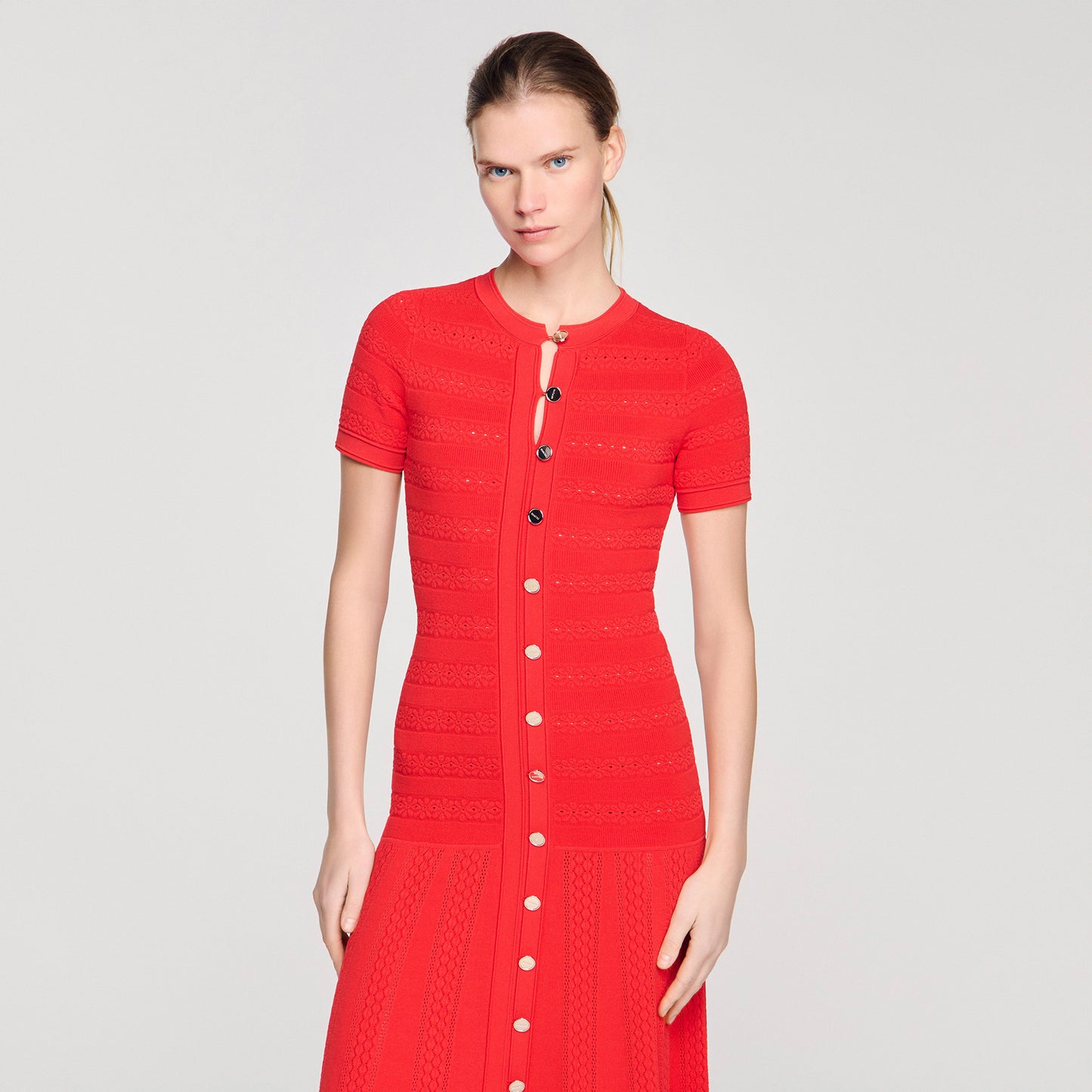 Milona Knit Maxi Dress RED