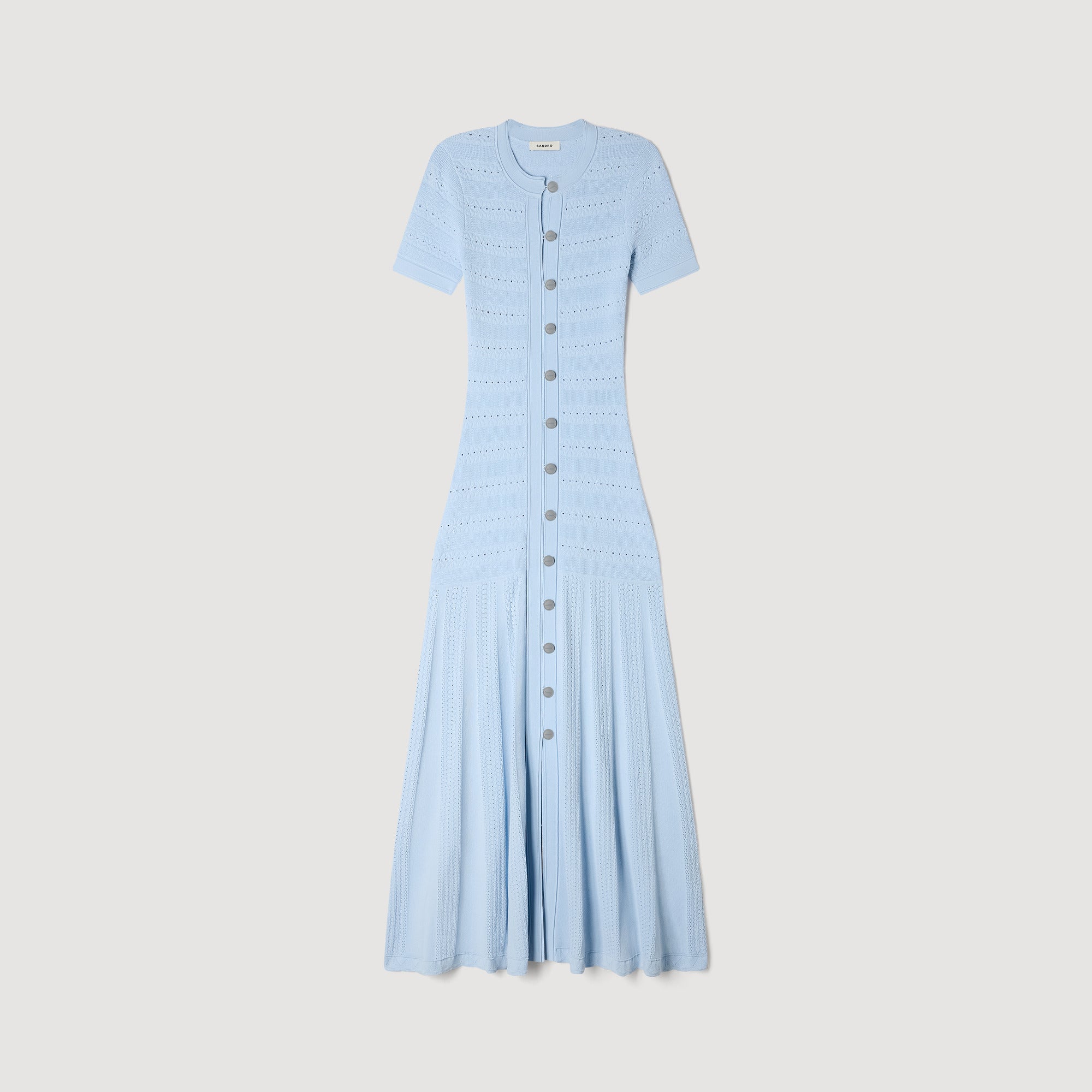 Milona Knit Maxi Dress Sky Blue Milona Knit Maxi Dress Sky Blue