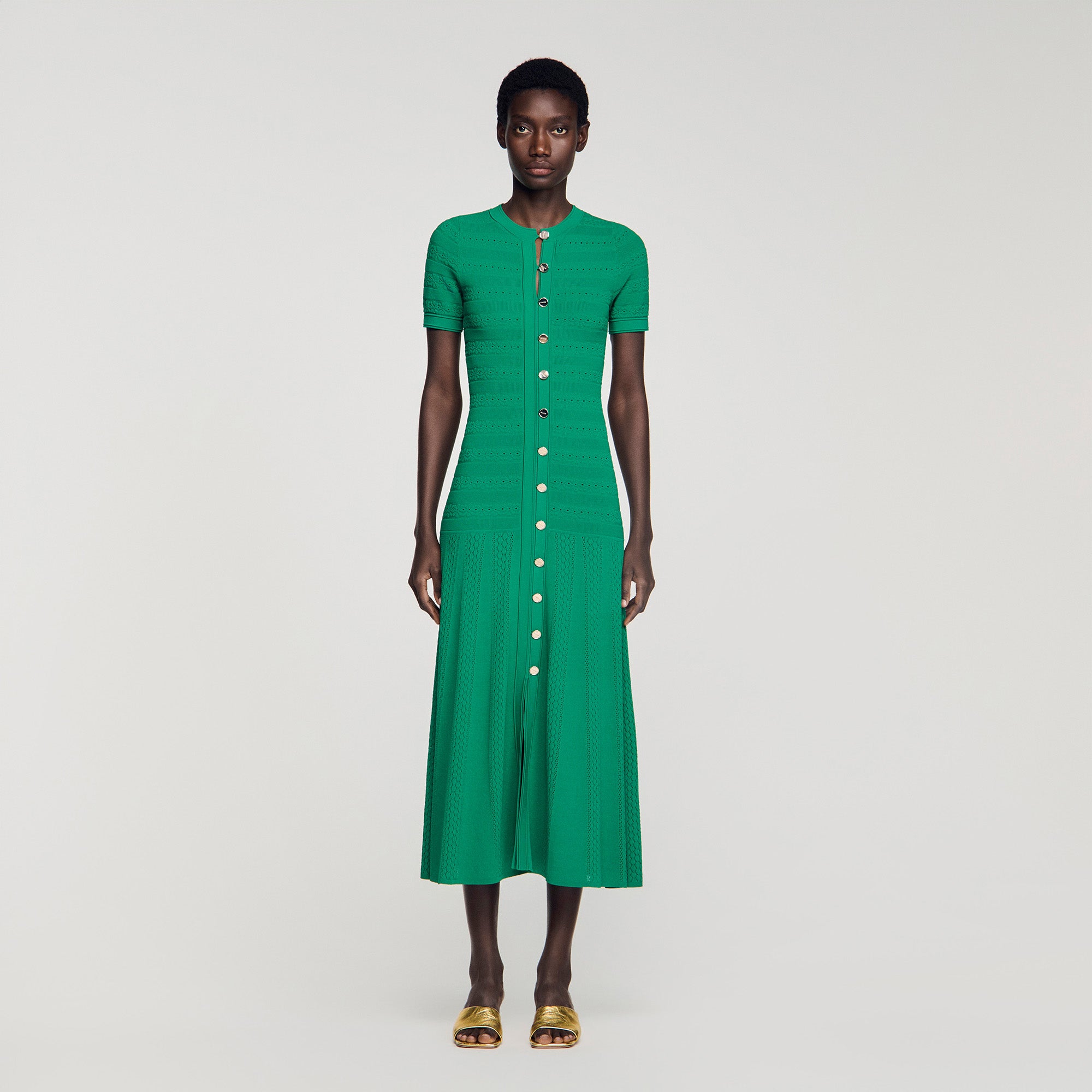 Milona Knit Maxi Dress EMEURAUDE GREEN