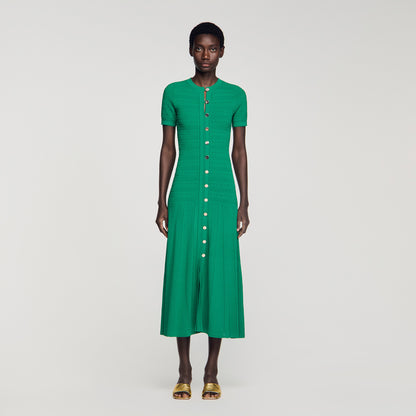 Milona Knit Maxi Dress EMEURAUDE GREEN