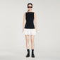 Mendy Two-Tone Short Dress Black