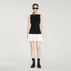 Mendy Two-Tone Short Dress BLACK