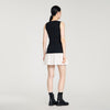 Mendy Two-Tone Short Dress BLACK