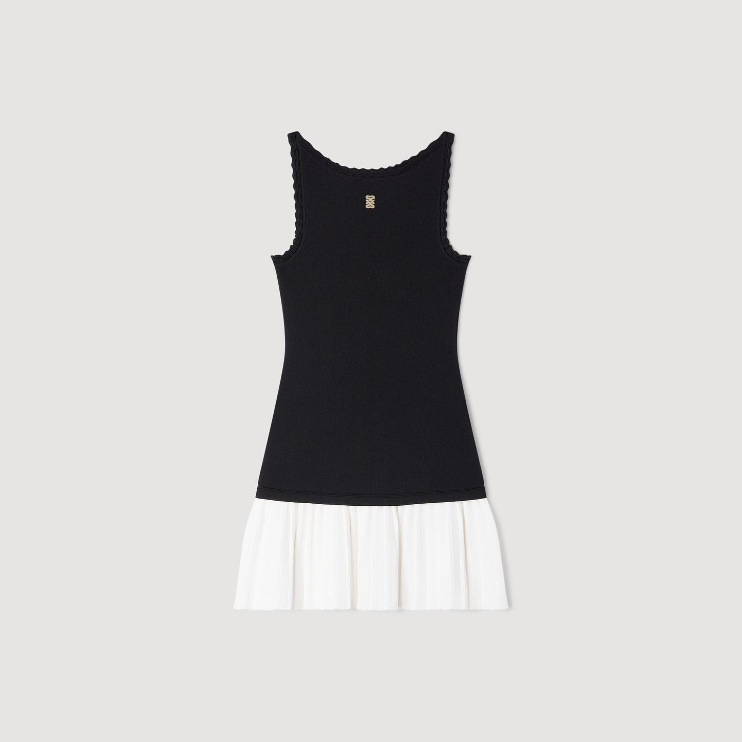 Mendy Two-Tone Short Dress BLACK