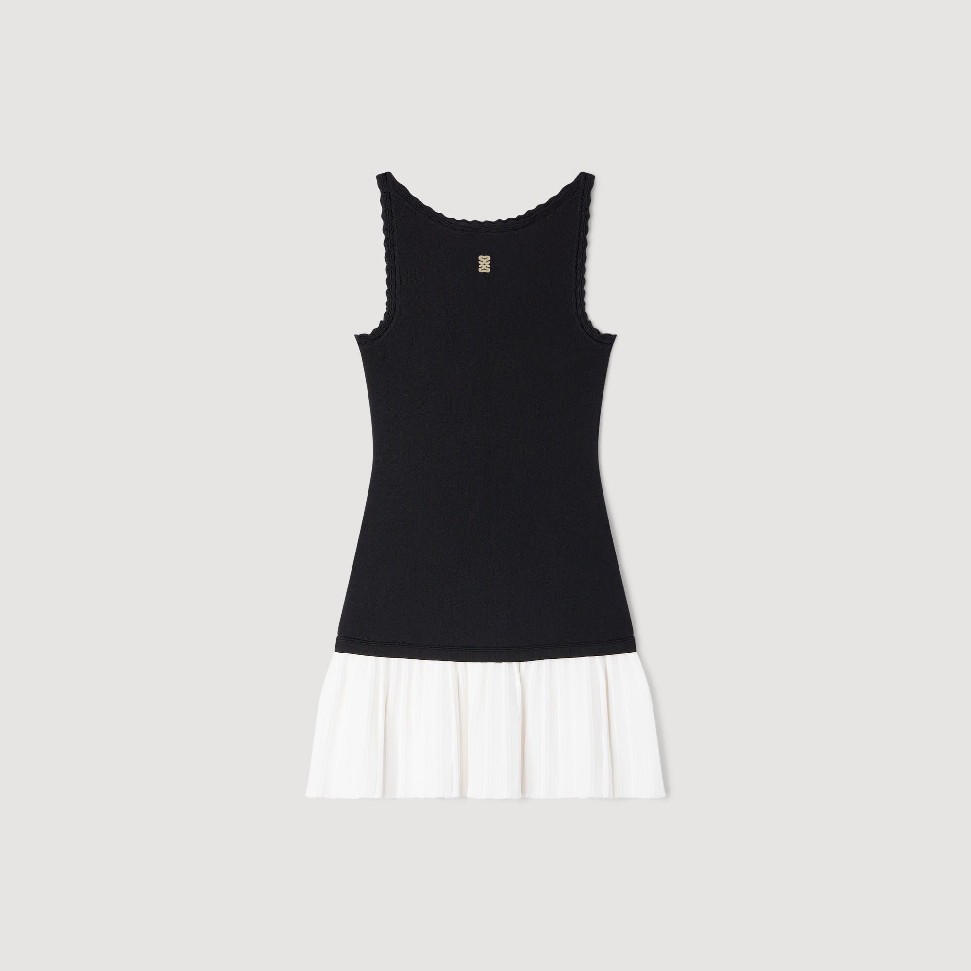 Mendy Two-Tone Short Dress BLACK