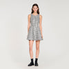 Flavie Tweed And Sequin Short Dress Black / White