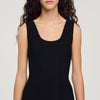 Carla Short Knit Dress With Ruffle Black