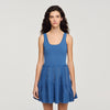 Nina Beaded Knit Short Dress BLUE