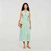 Monira V-Neck Floral Print Maxi Dress LIGHT GREEN