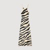 Zebraza Zebra Print Knit Maxi Dress Ecru / Black
