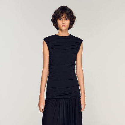 Azalea Draped Maxi Dress Black