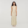 Kate Flower Print Maxi Dress Olive / Ecru