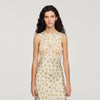 Kate Flower Print Maxi Dress Olive / Ecru