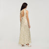 Kate Flower Print Maxi Dress Olive / Ecru