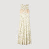 Kate Flower Print Maxi Dress Olive / Ecru
