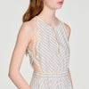 Artemisia Striped cotton maxi dress Ecru / Bleu