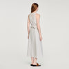 Artemisia Striped cotton maxi dress Ecru / Bleu