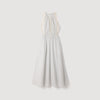 Artemisia Striped cotton maxi dress Ecru / Bleu