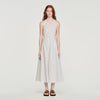 Artemisia Striped cotton maxi dress Ecru / Bleu
