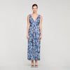 Piedra Floral Print Maxi Dress Blue / Ecru