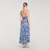 Piedra Floral Print Maxi Dress Blue / Ecru