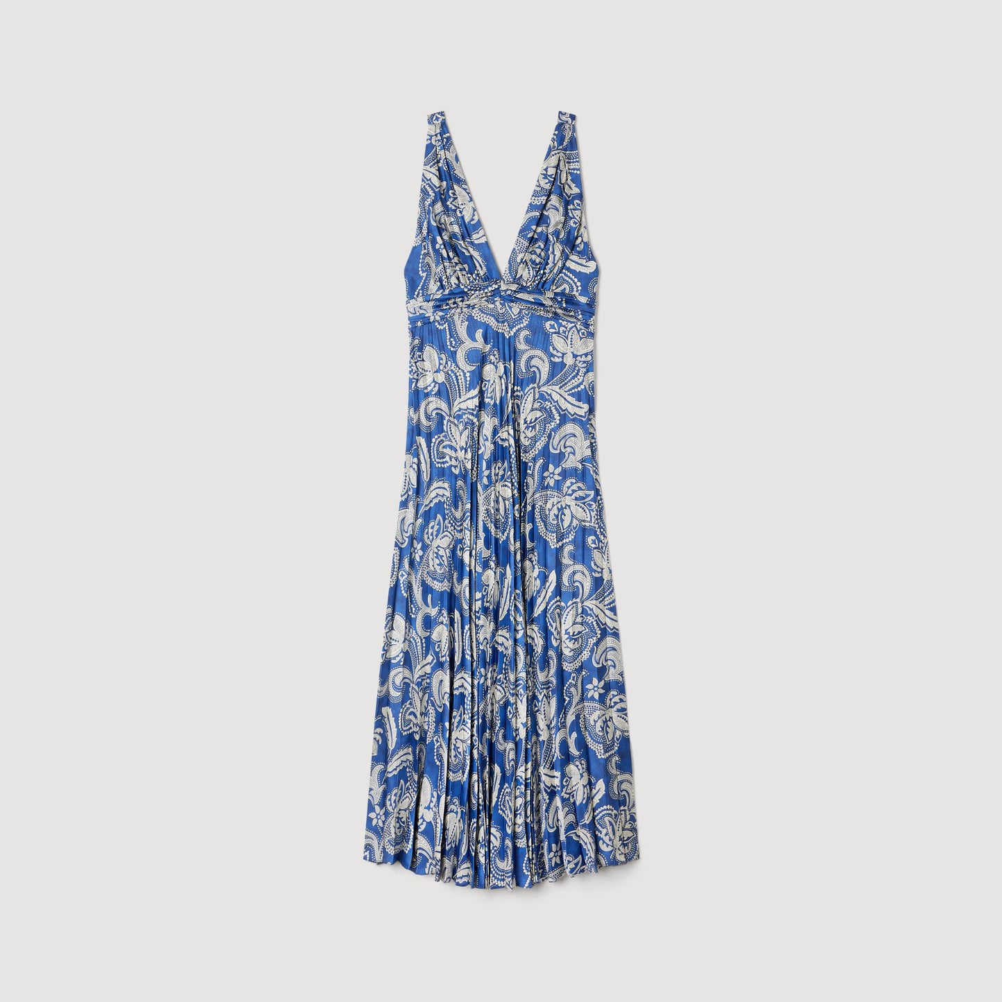 Piedra Floral Print Maxi Dress Blue / Ecru