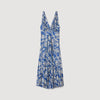 Piedra Floral Print Maxi Dress Blue / Ecru