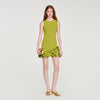 Chloe Short Floral Knit Dress Green