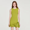 Chloe Short Floral Knit Dress Green