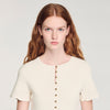 Gisele Pointelle Knit Short Dress ECRU