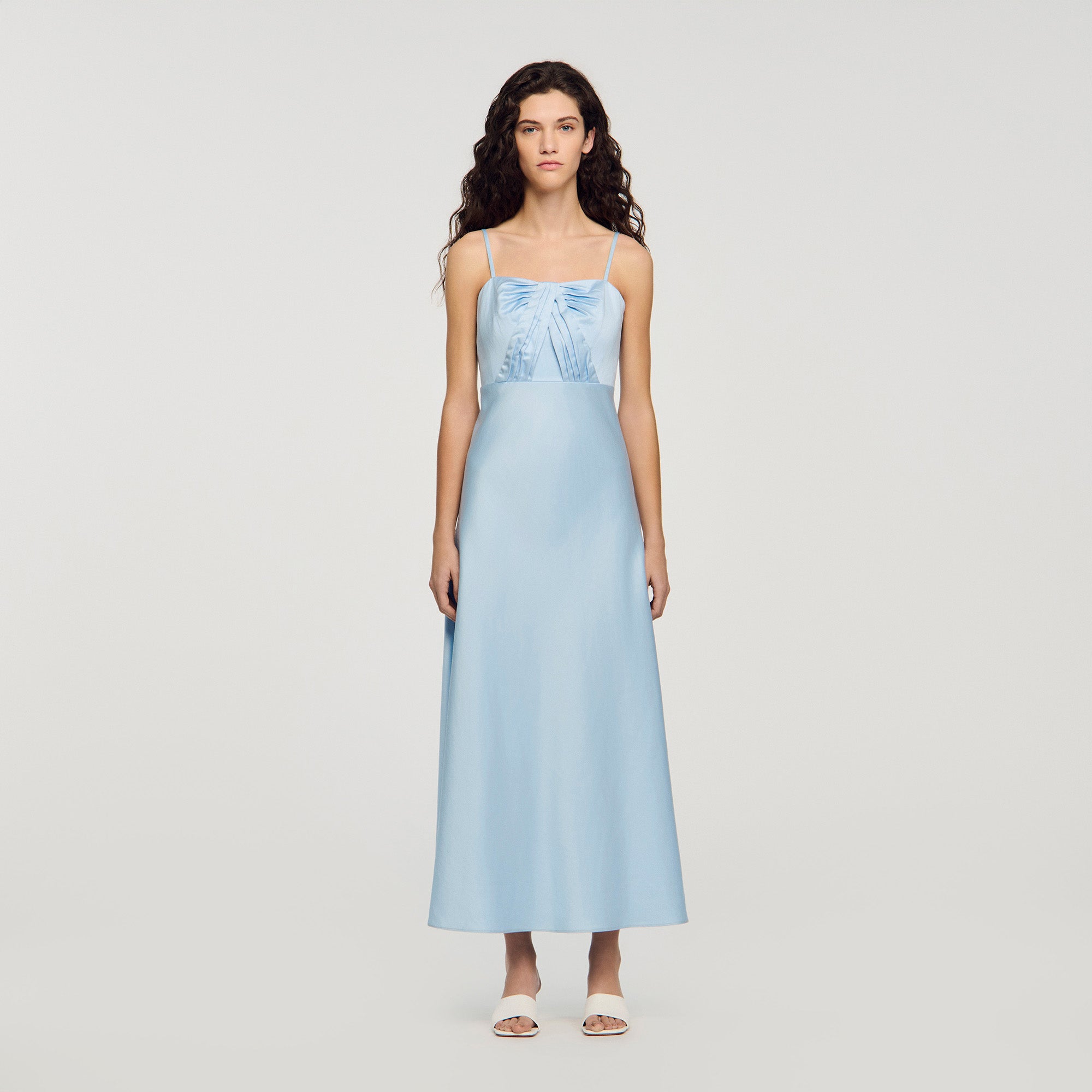 Cinderella Satin-Effect Maxi Dress Blue Sky