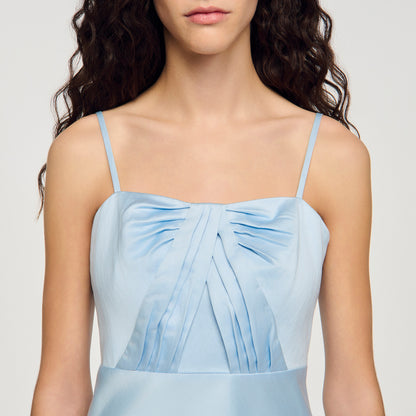Cinderella Satin-Effect Maxi Dress Blue Sky