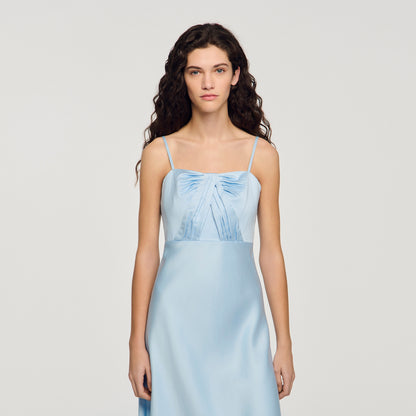 Cinderella Satin-Effect Maxi Dress Blue Sky