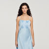 Cinderella Satin-Effect Maxi Dress Blue Sky