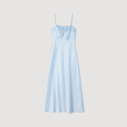 Cinderella Satin-Effect Maxi Dress Blue Sky