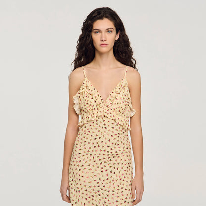 Soleane Flower Print Maxi Dress Butter / Pink