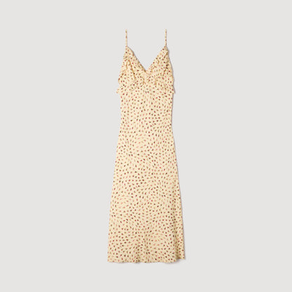 Soleane Flower Print Maxi Dress Butter / Pink