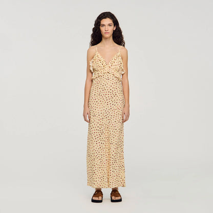 Soleane Flower Print Maxi Dress Butter / Pink