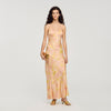Provence Flower Print Maxi Dress Pink / Green
