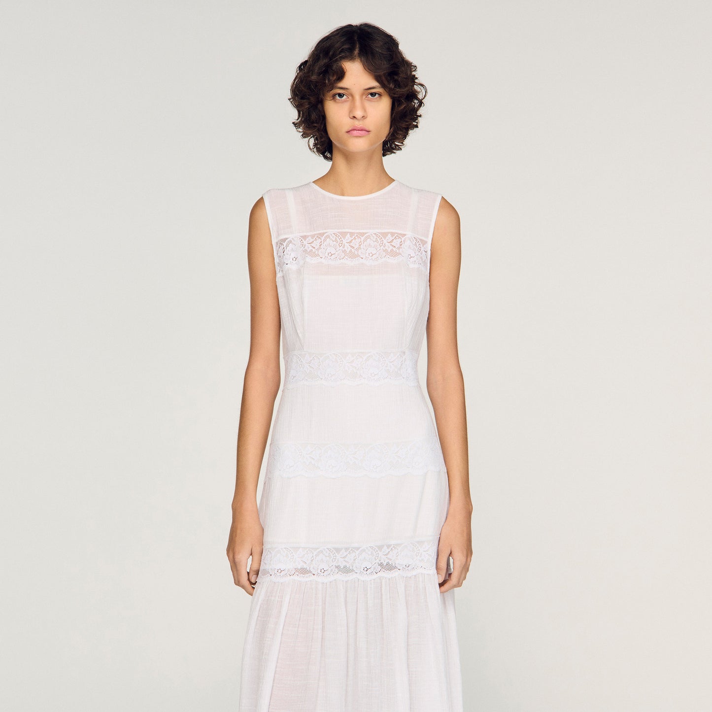 Poetique Crepon Maxi Dress White