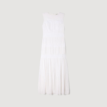 Poetique Crepon Maxi Dress White