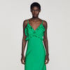 Calypsane Maxi Dress With Straps GREEN