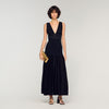 Loula Ruffled Knit Maxi Dress Black