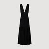 Loula Ruffled Knit Maxi Dress Black