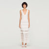 Zinnia Pointelle Knit Maxi Dress White