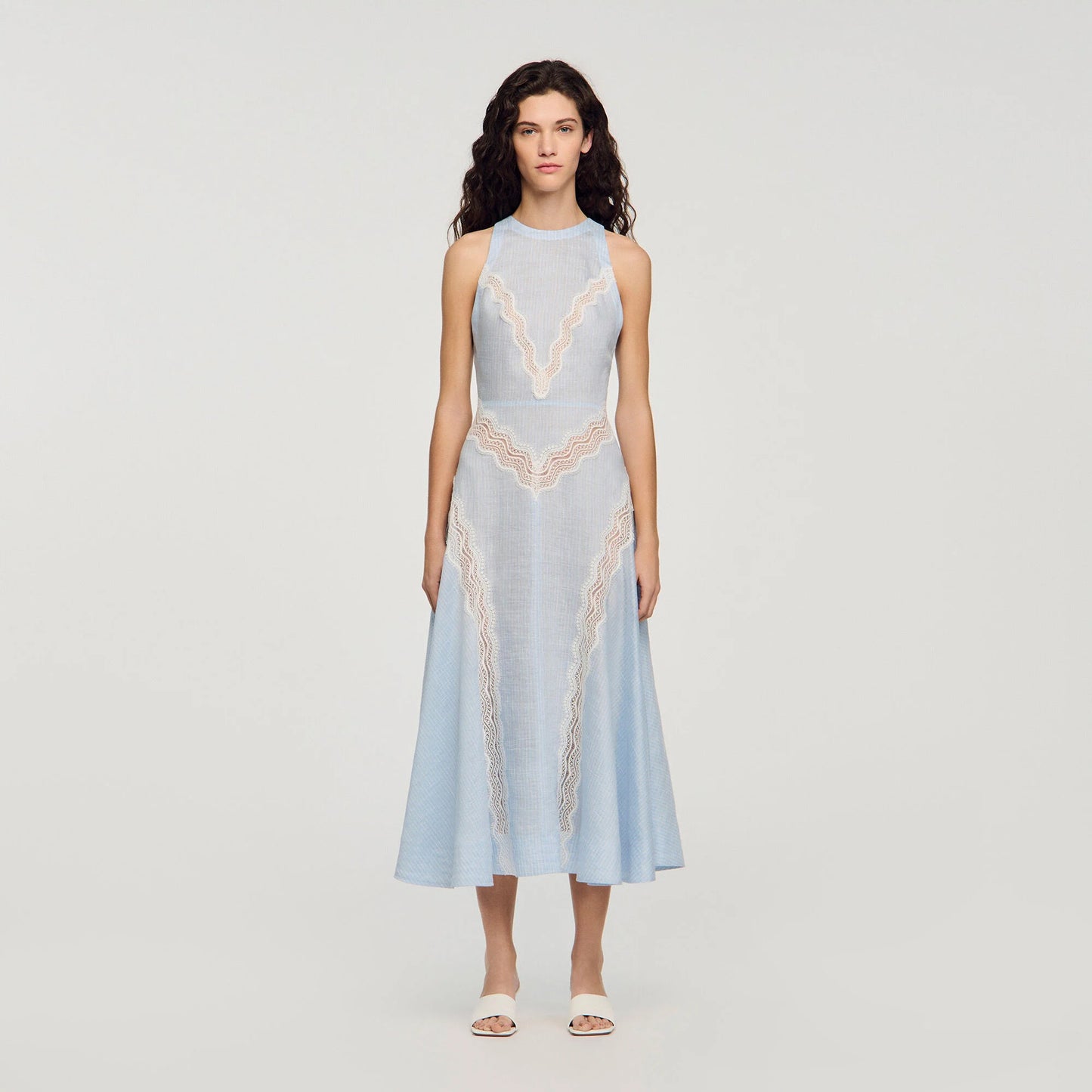 Nathalie Maxi Dress With Lace Details CIEL / BLANC