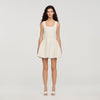 Lyssandra Beaded Knit Short Dress White