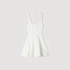 Lyssandra Beaded Knit Short Dress White