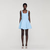 Lyssandra Beaded Knit Short Dress SKY BLUE